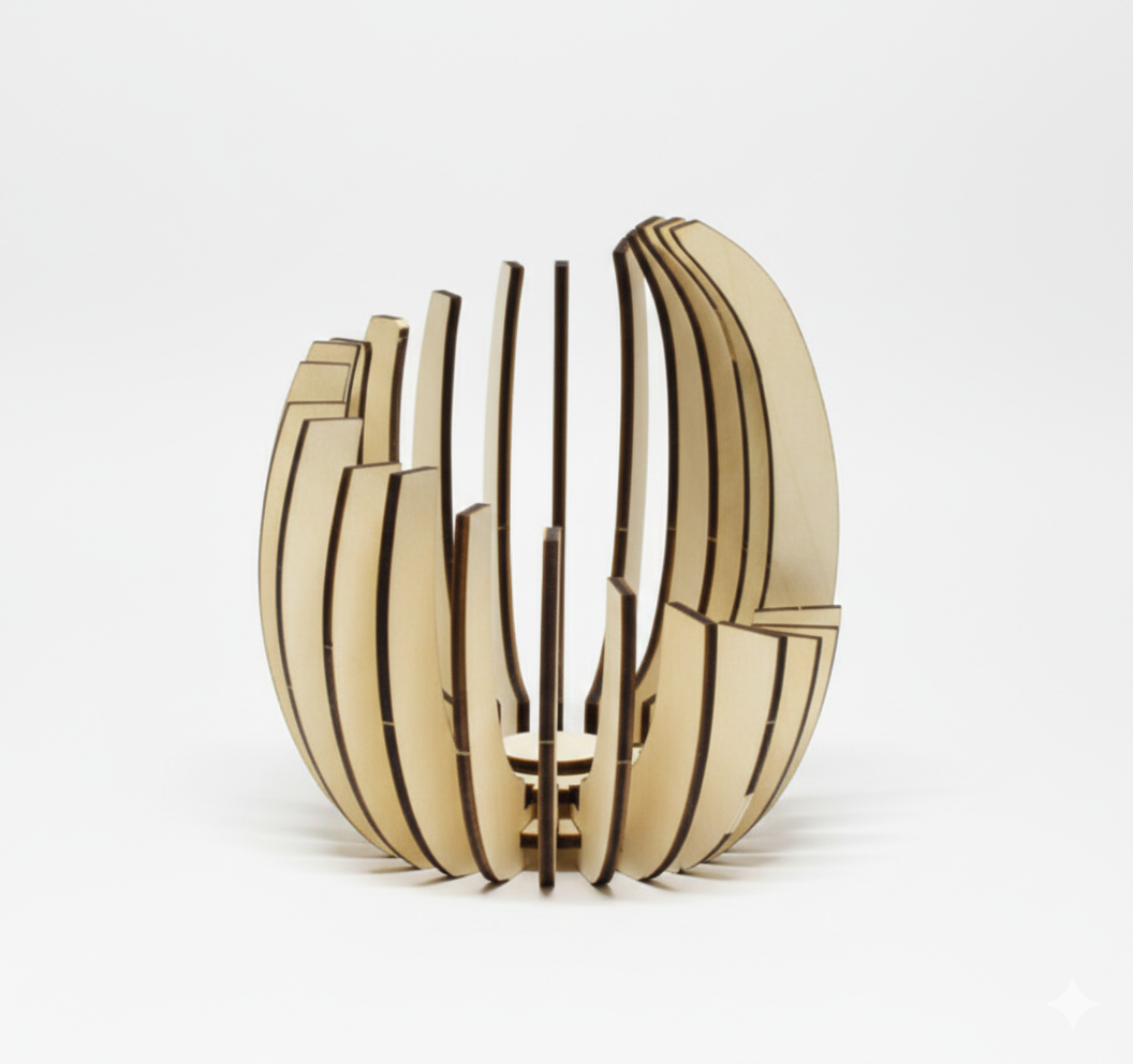 Spirale Lichtobjekt – Exklusives Holzdesign & Geschenk