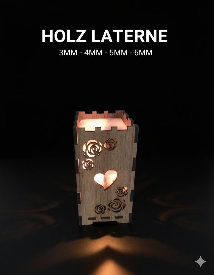EXKLUSIVE HOLZ LATERNE