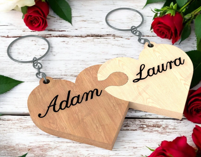 HERZ PUZZLE SCHLÜSSELANHÄNGER SET