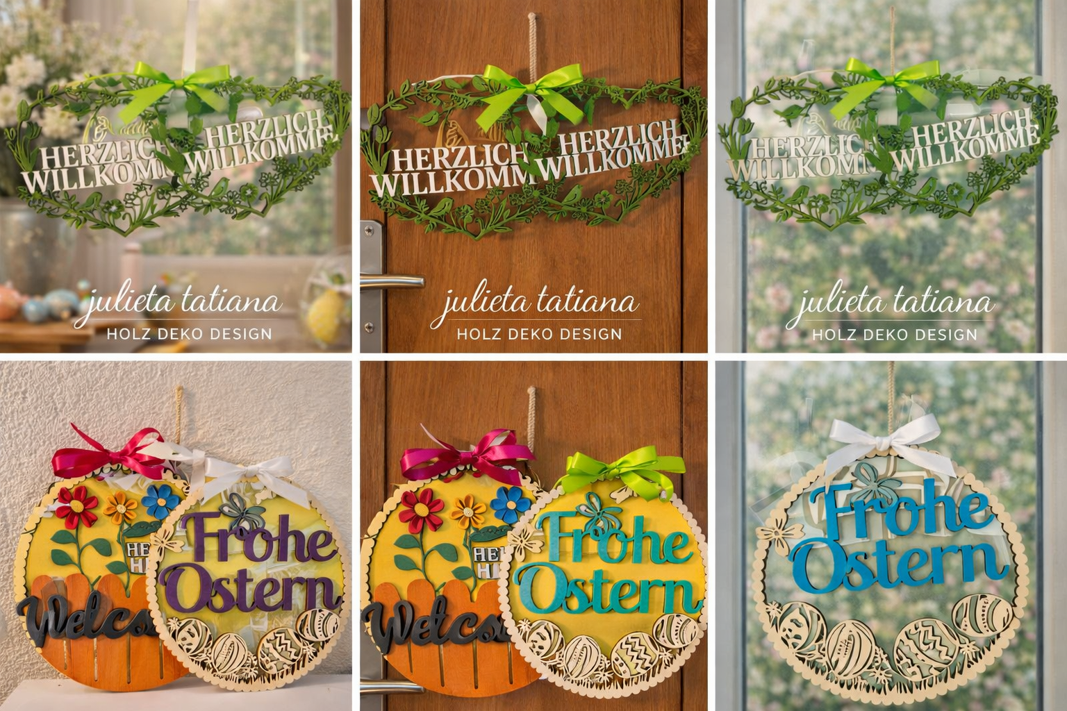 Frohe Ostern Holzschild