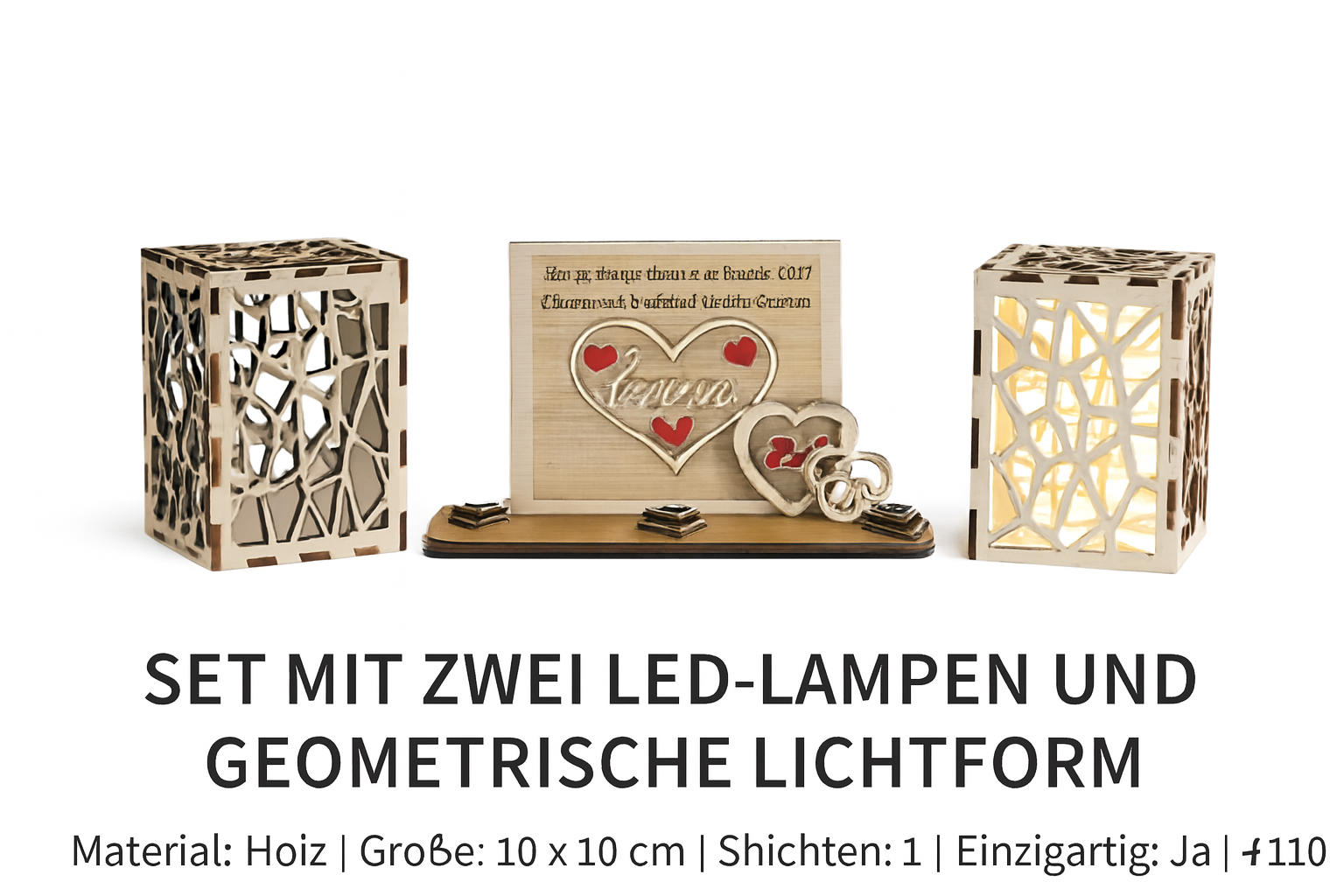 LED-Lampen Set mit geometrischem Design
