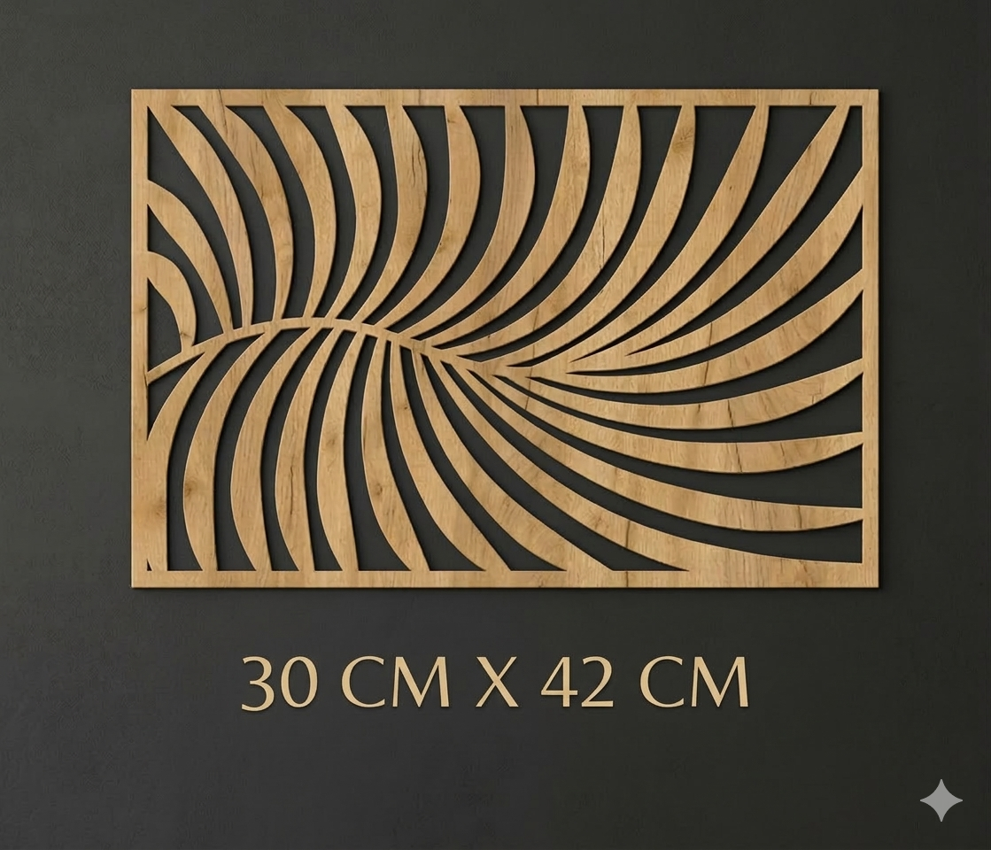 Holz Wanddekor Sonoma Eiche– Blatt