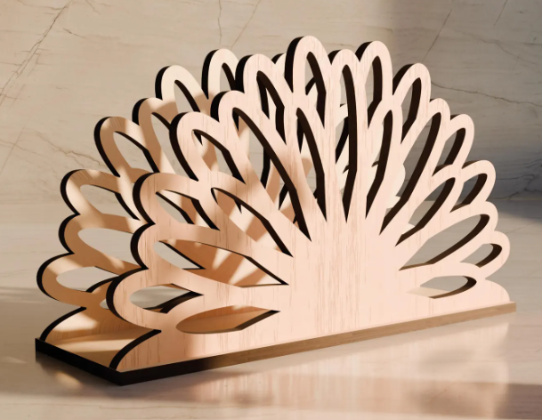 ELEGANTER SERVIETTENHALTER MIT BLUMENMUSTER