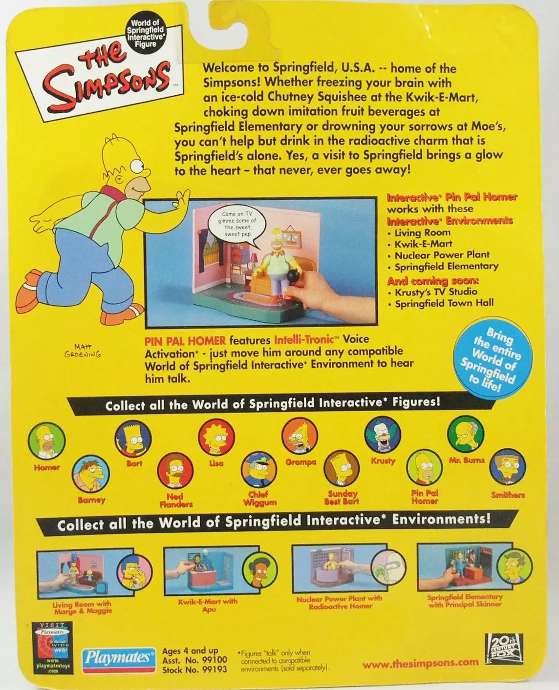 Los Simpsons Pin Pal Homero Playmates