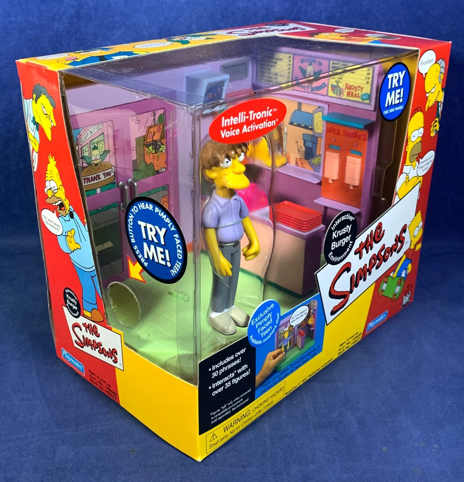Los Simpsons Adolescente con acné + Krusty Burger Play Set Playmates