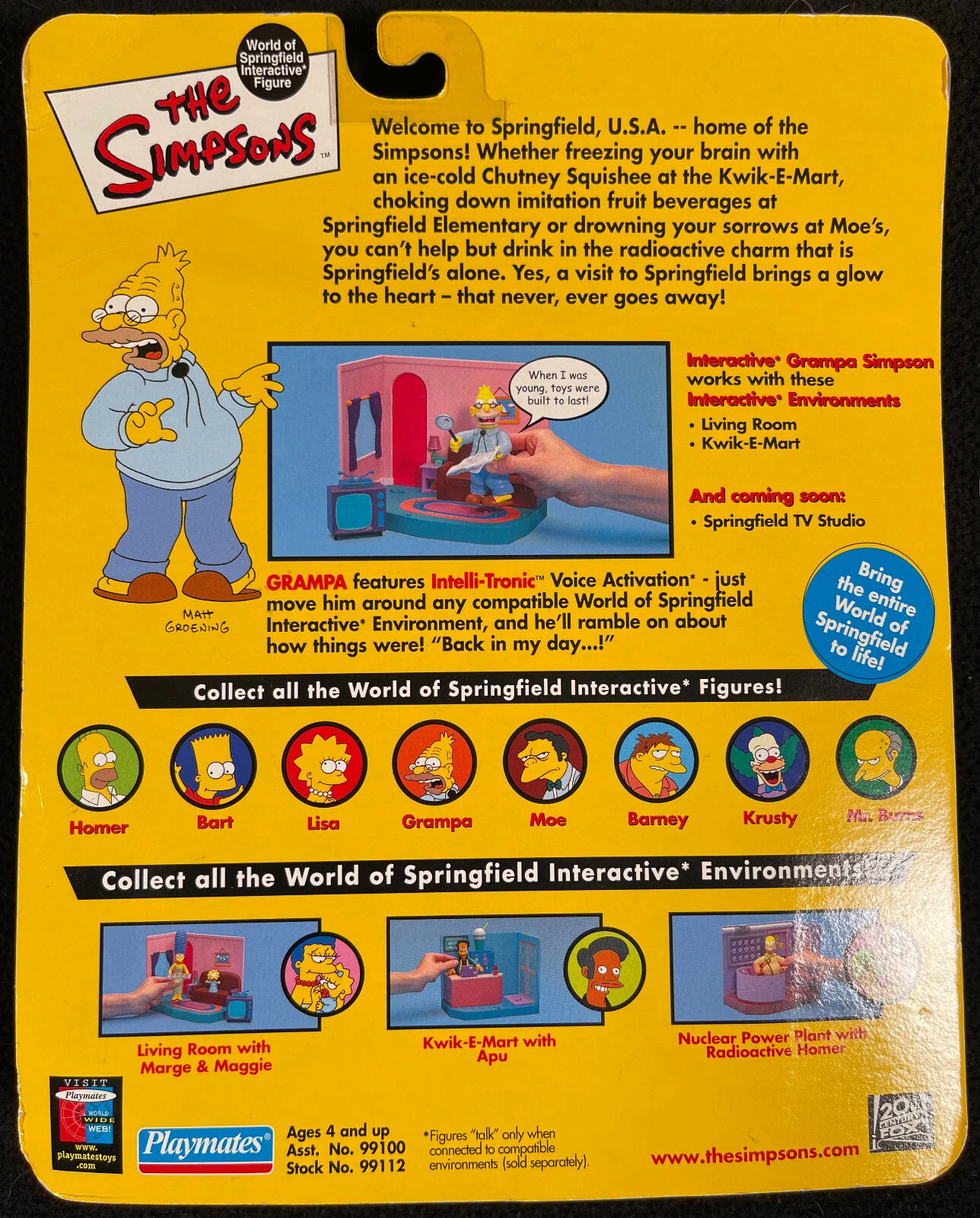 Los Simpsons Grampa Simpson Playmates