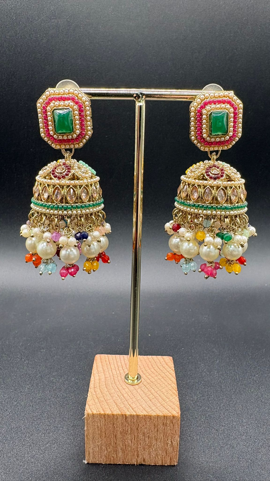  Multicolor Kundan Pearl and Stone Choker  Set