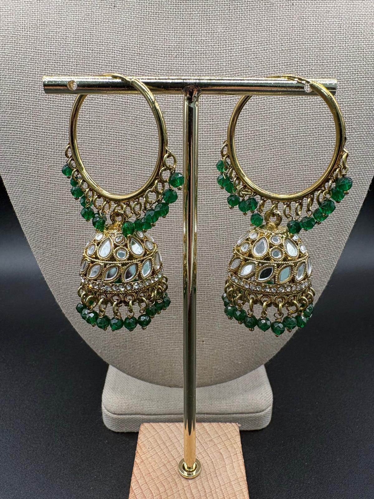 Royal Green Mirror Jewelry Set