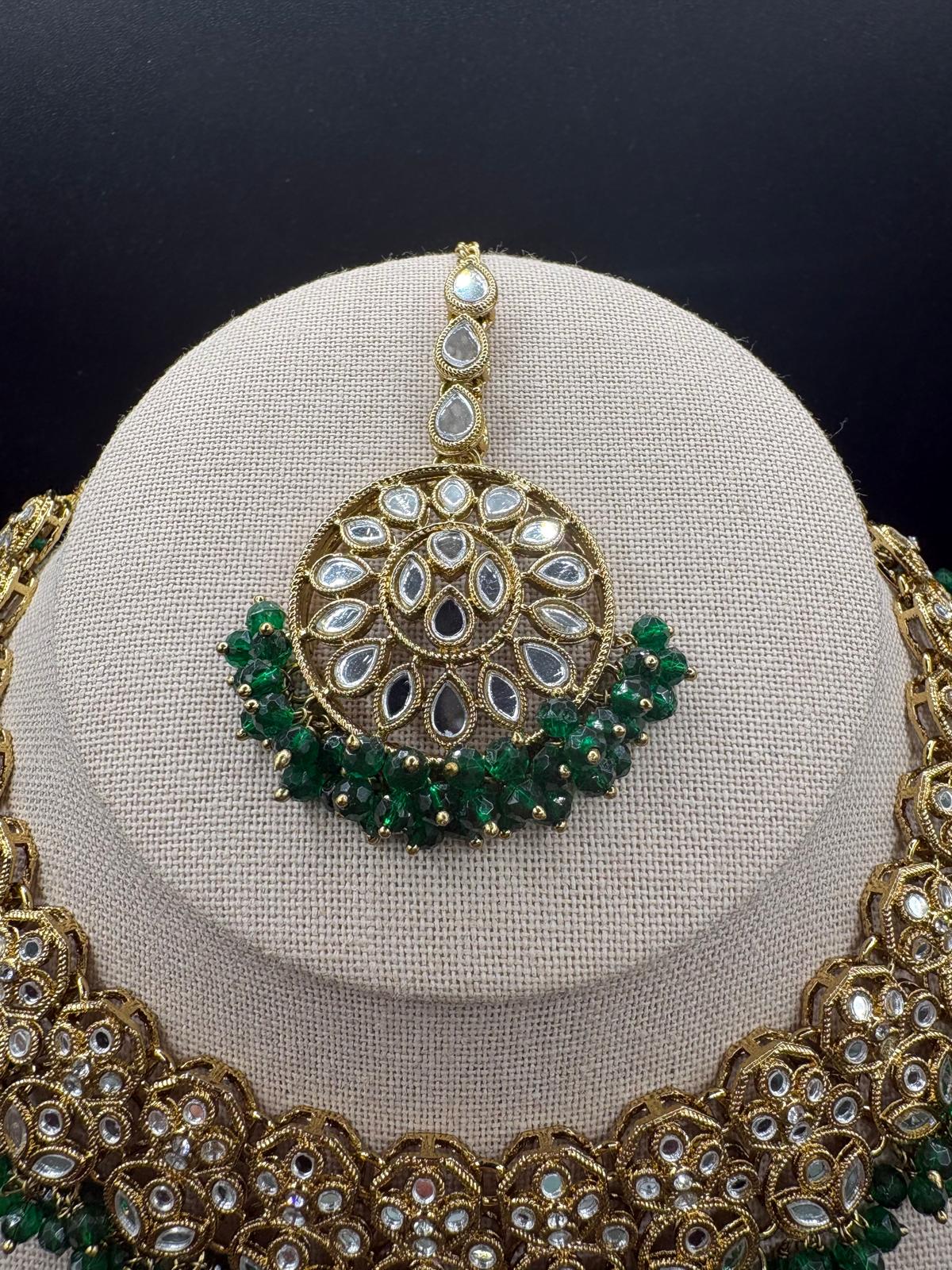 Royal Green Mirror Jewelry Set
