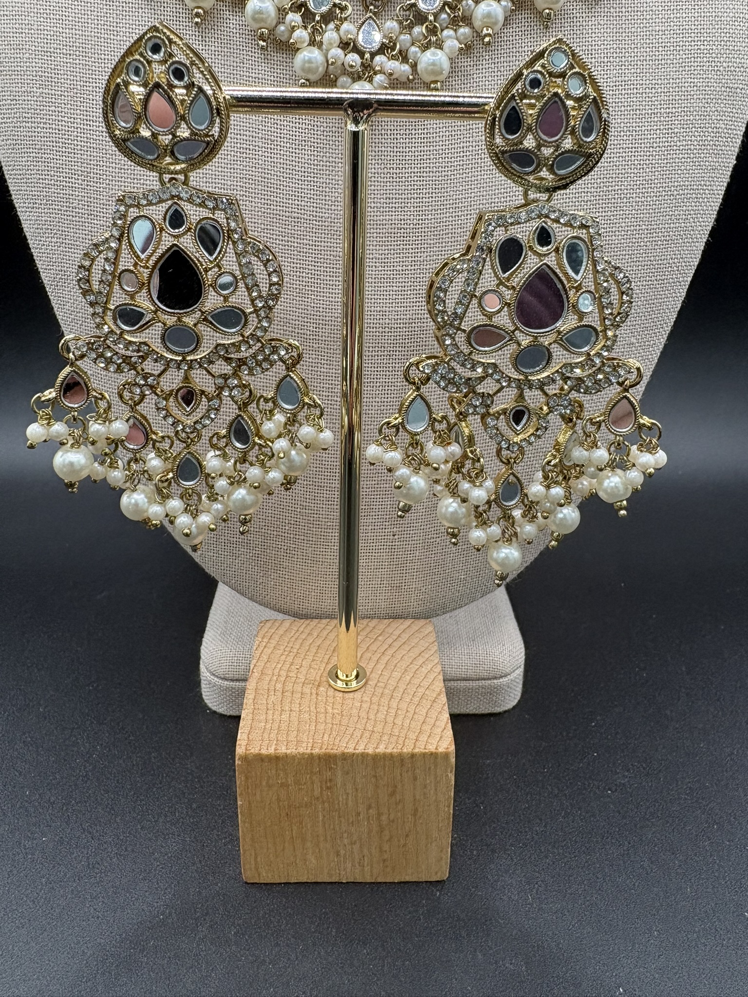 Royal Semi-Bridal Mirror  Jewelry Set