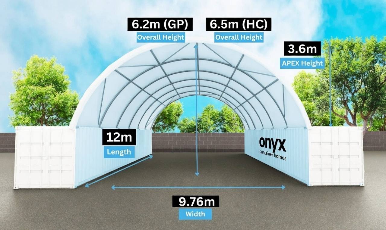 33ft x 40ft Container Dome (10m x 12m)