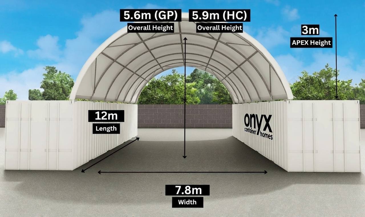 20ft x 40ft Container Dome (6m x 12m)