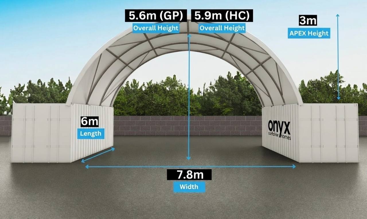 26ft x 20ft Container Dome (8m x 6m)