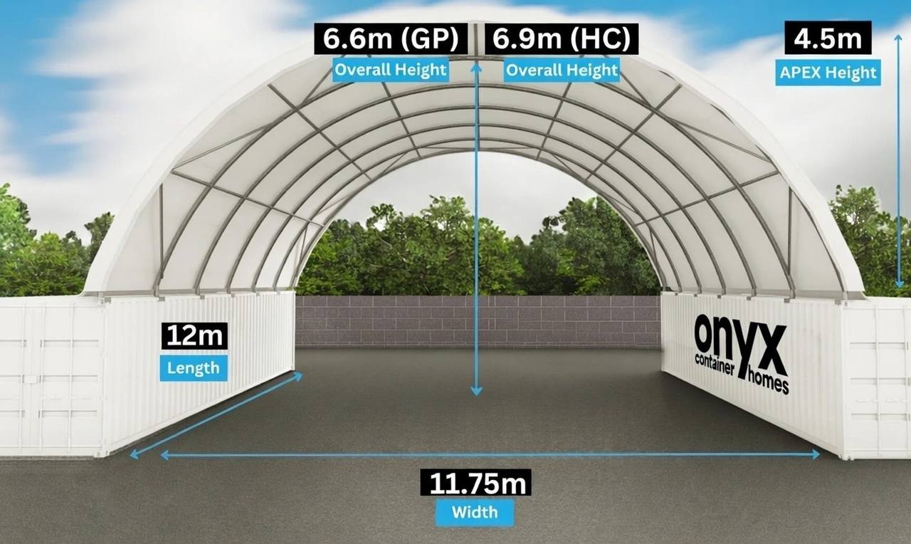 40ft x 40ft Container Dome (12m x 12m)