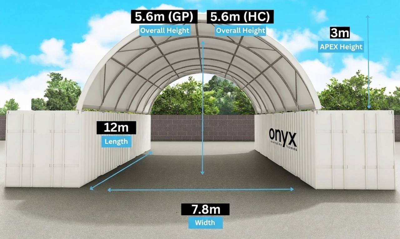 26ft x 40ft Container Dome (8m x 12m)