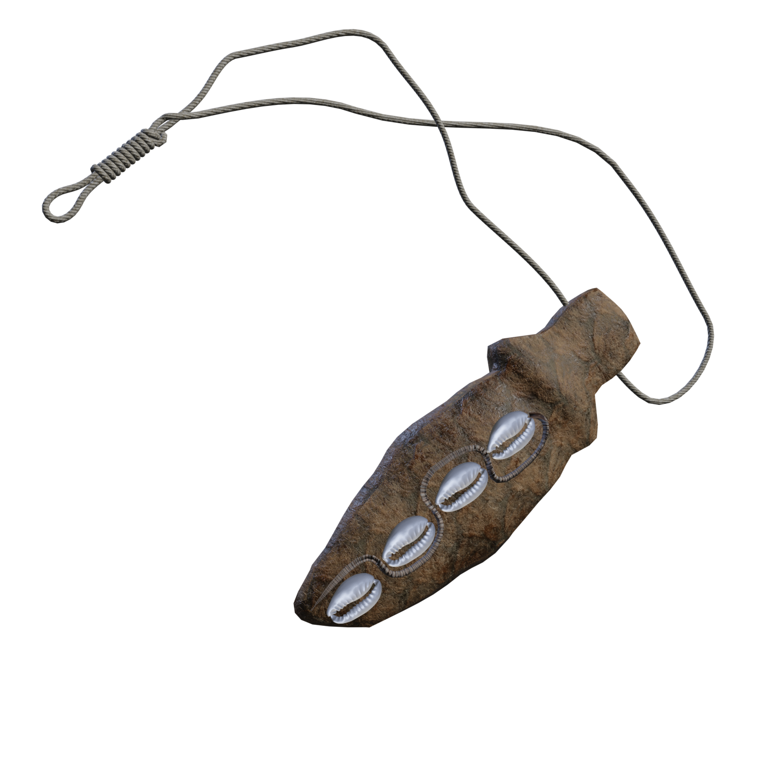 Amulette en cuir et cauris