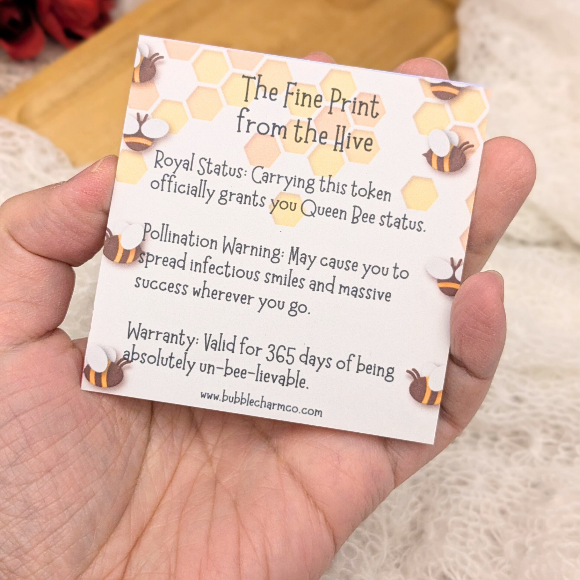 Bumble Bee Pocket Hug Emotional Support Card Keepsake Token