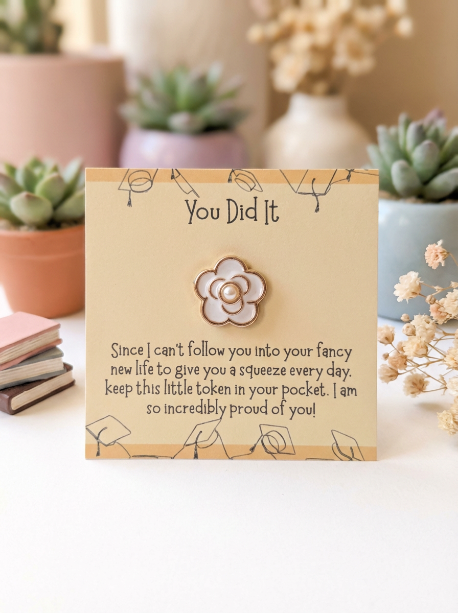 You Did It Graduation Flower Pocket Hug – Celebration Keepsake Gift