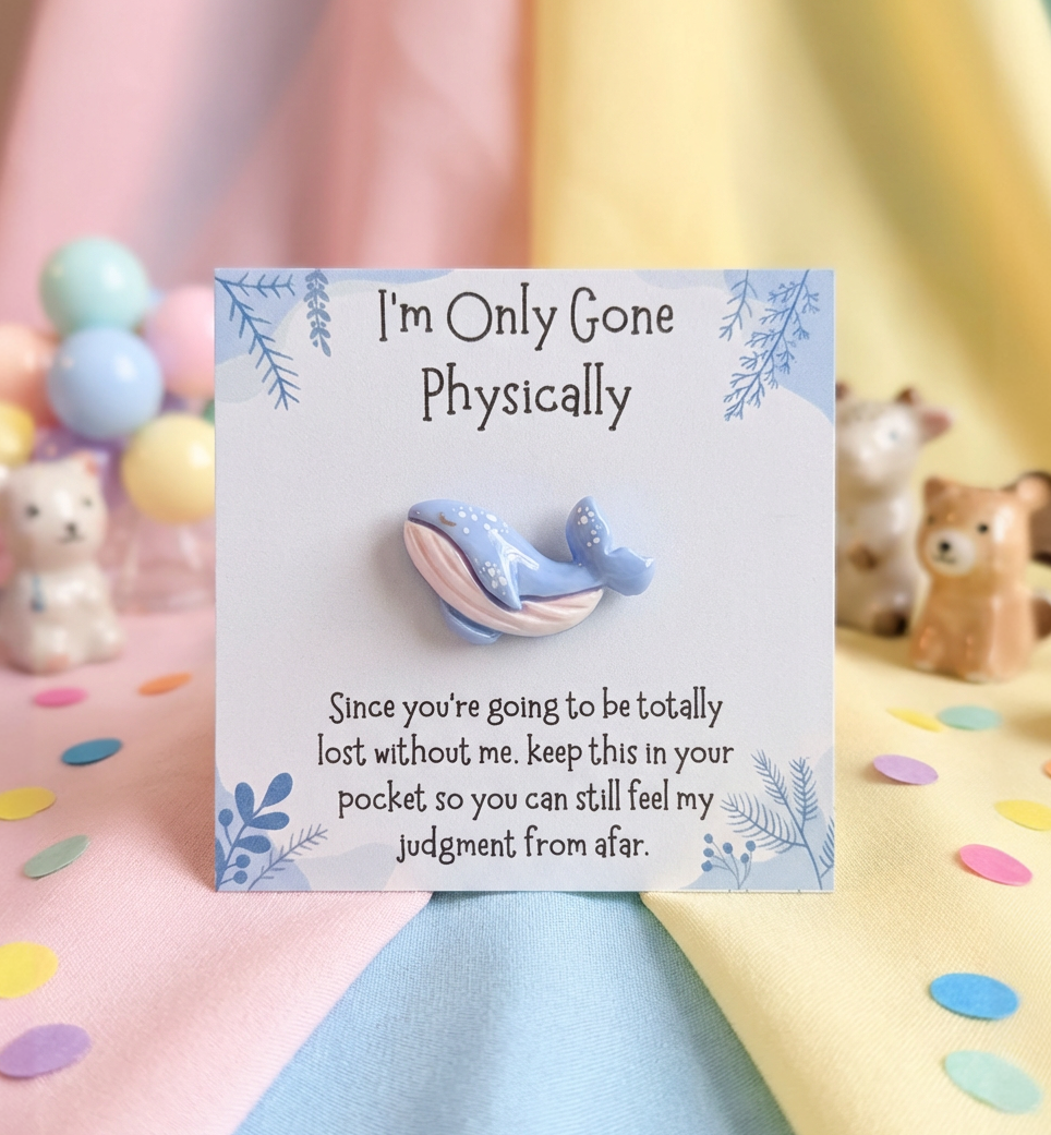 Always Connected Whale Pocket Hug – Ocean-Themed Love Token