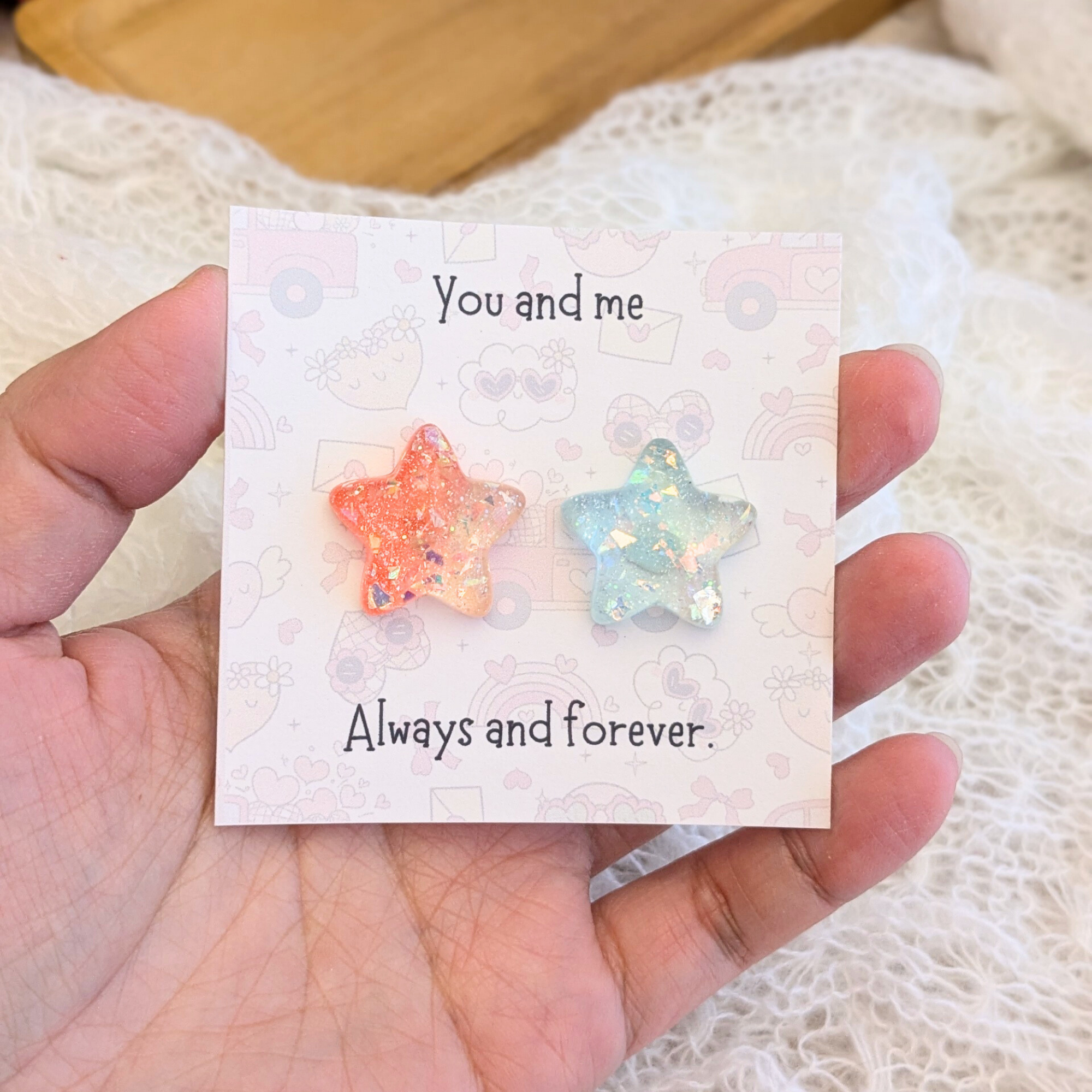 Glitter Star Set Pocket Hug 