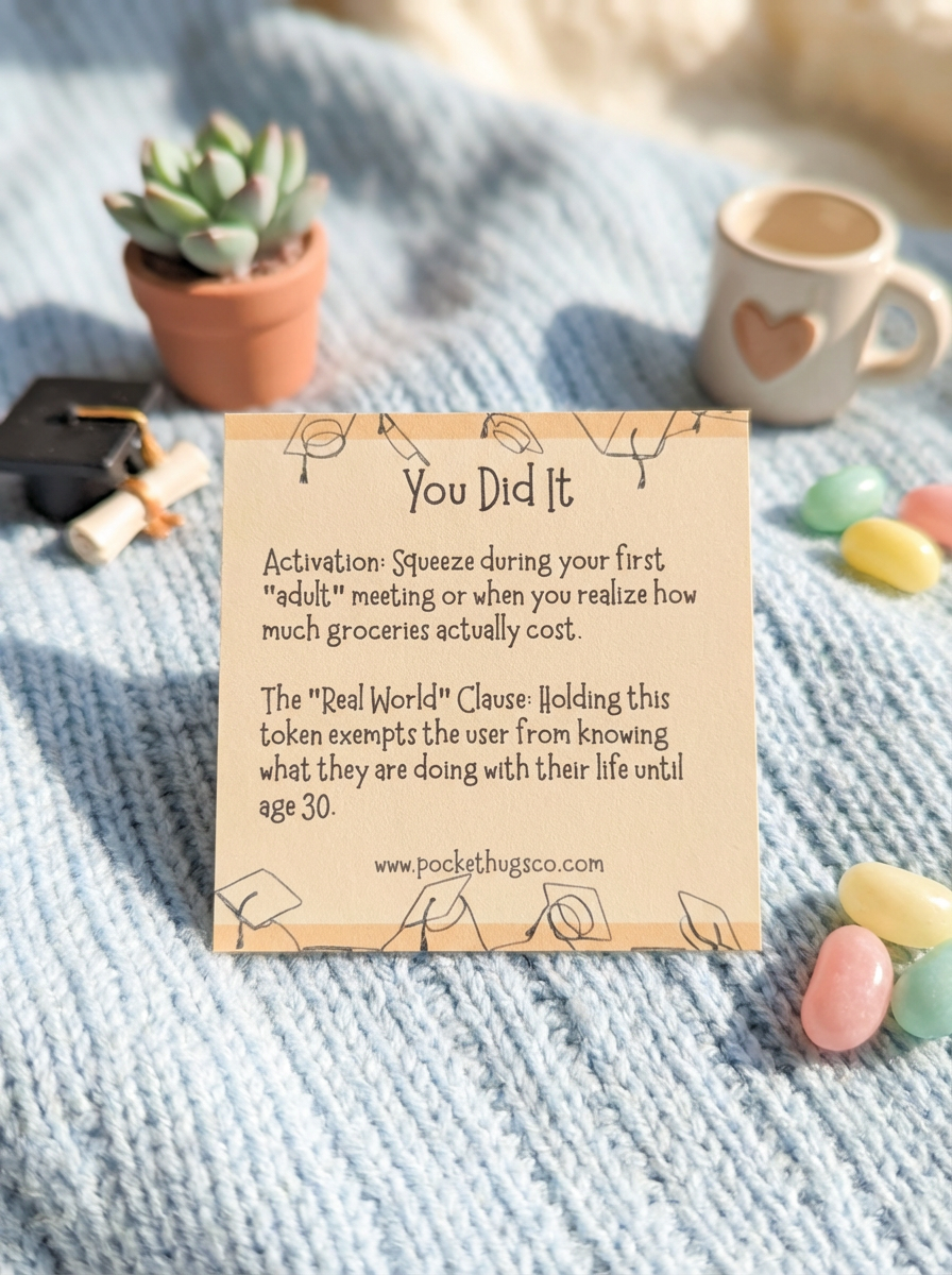 You Did It Graduation Flower Pocket Hug – Celebration Keepsake Gift