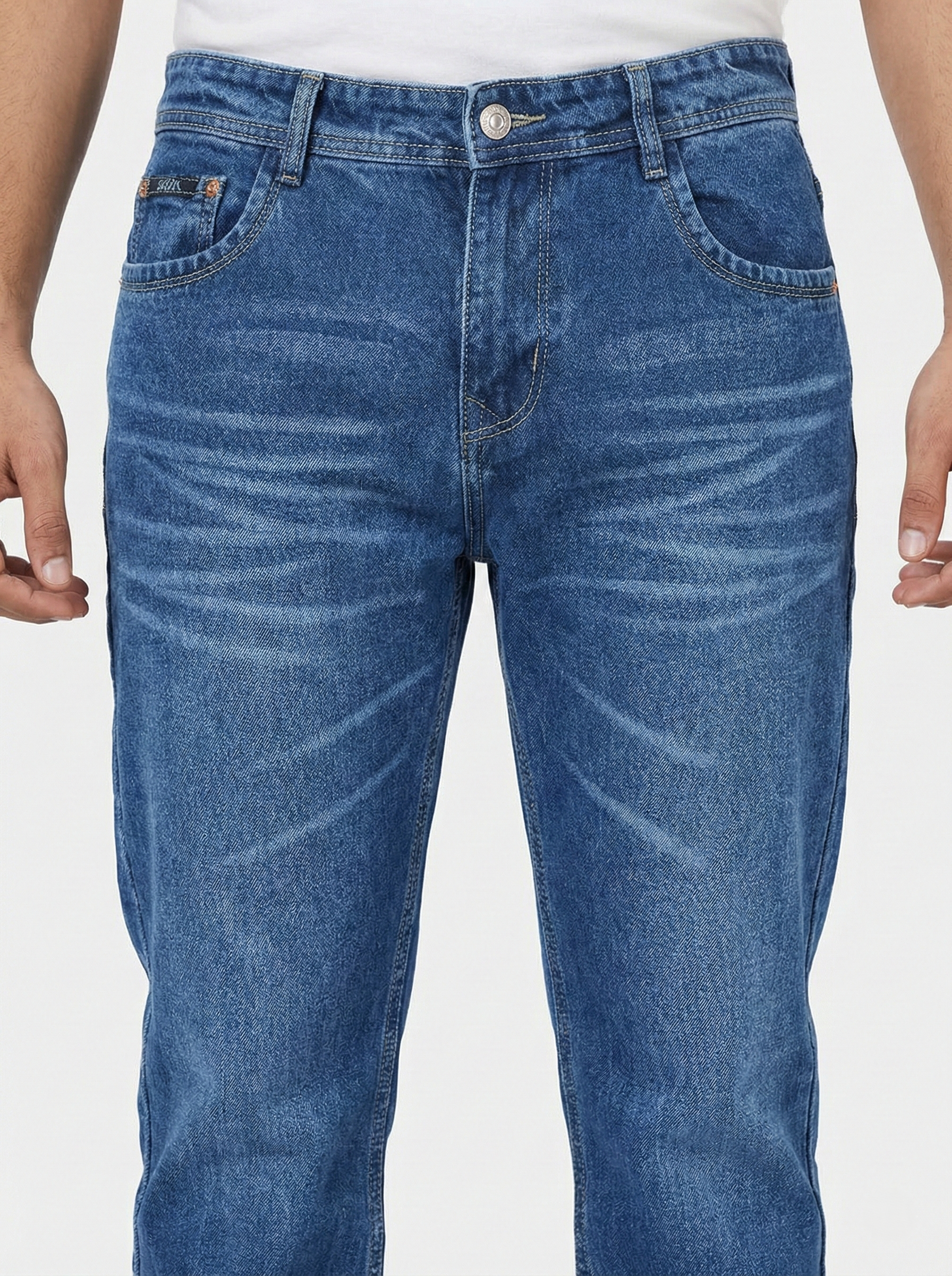 Men's Straight Fit Jeans, Blue Denim