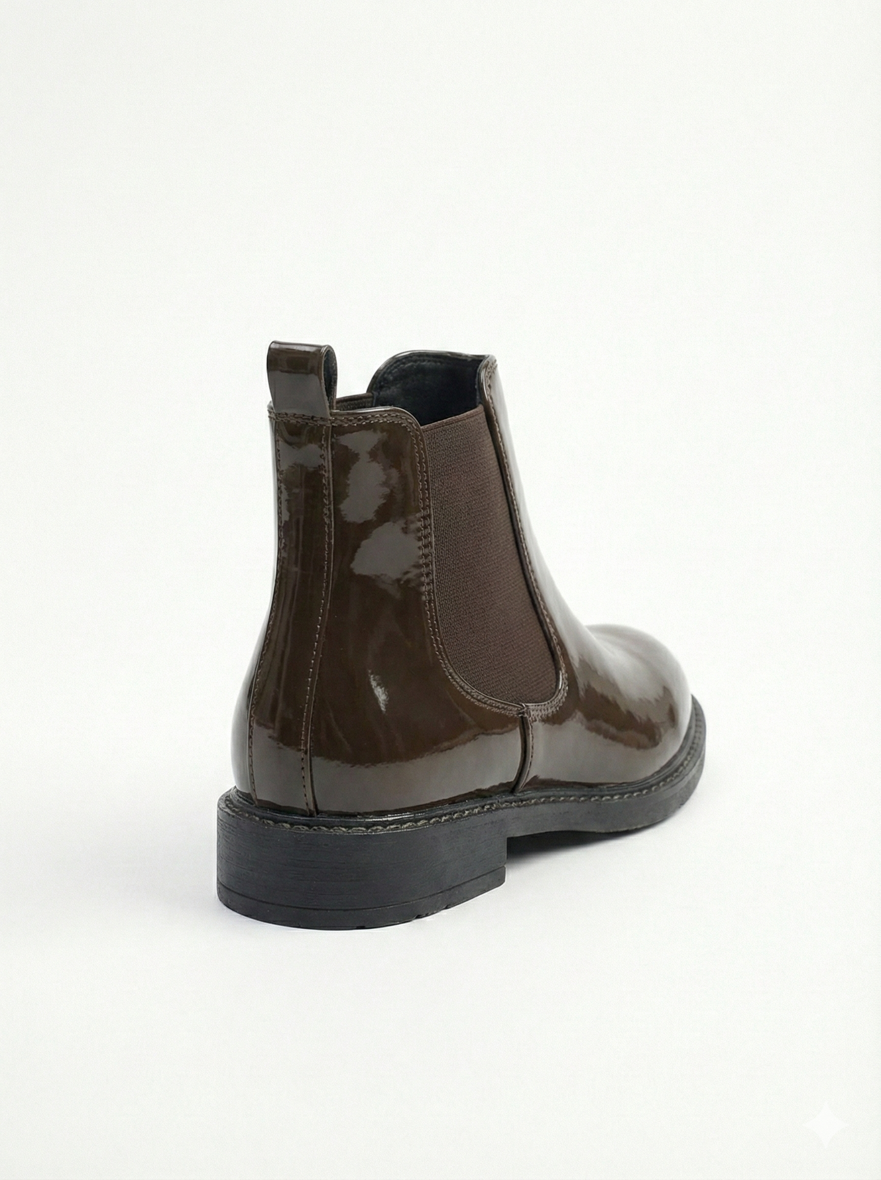 Men’s Brown Chelsea Boots | Glossy Finish Slip-On Ankle Boots