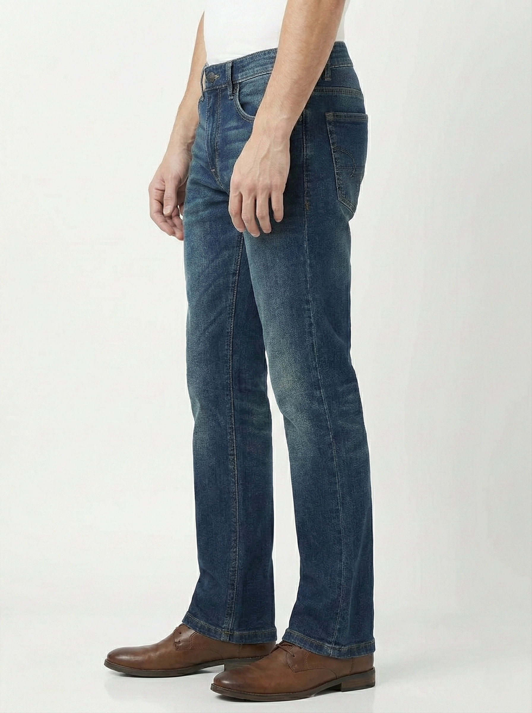 Men’s Regular Fit Blue Jeans | Classic Straight Leg Denim for Everyday Wear