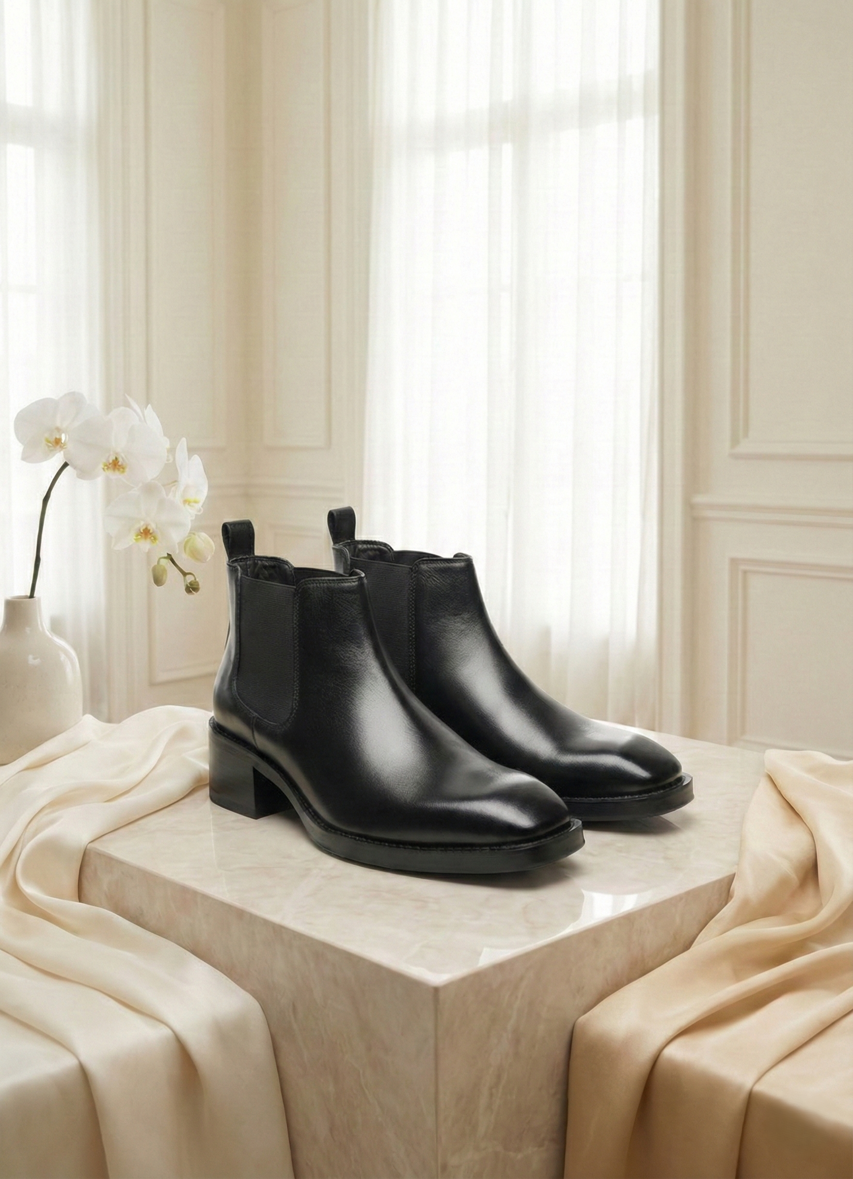 Men's Classic High Heel Chelsea Boots