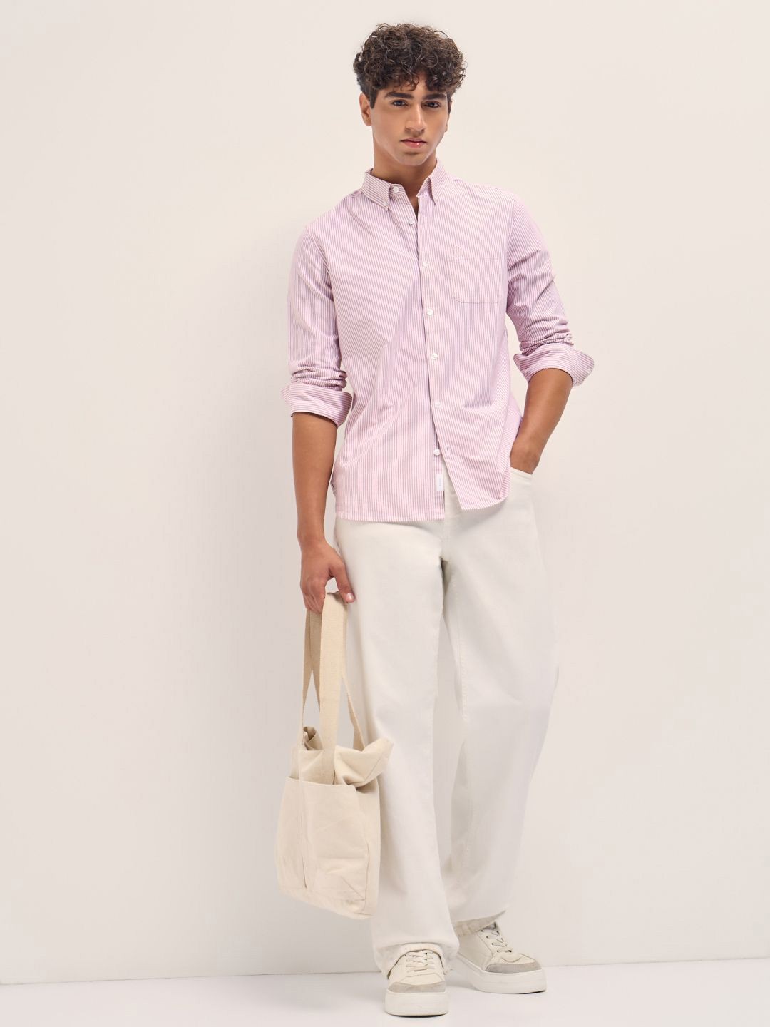 Classic Men's Slim Fit Cotton Button-Down Shirt