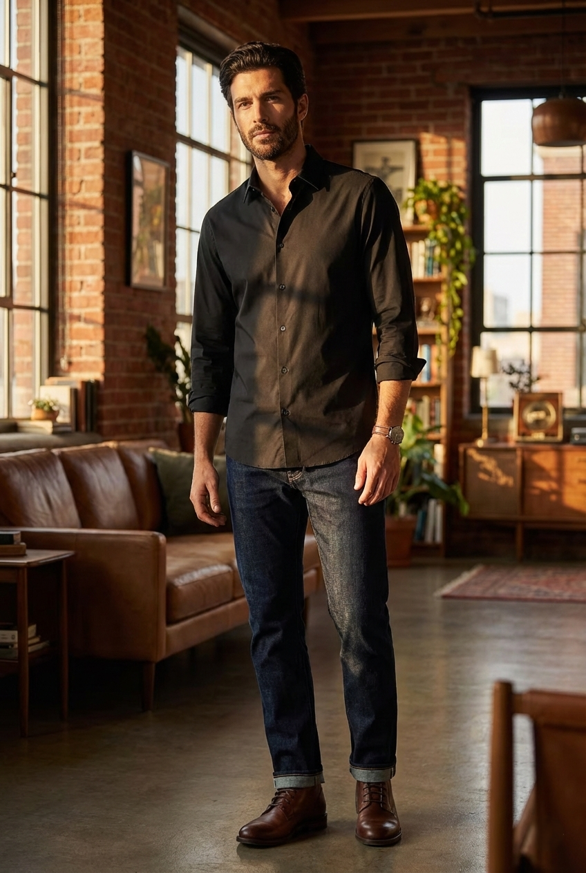 Men's Long Sleeve Button Down Shirt