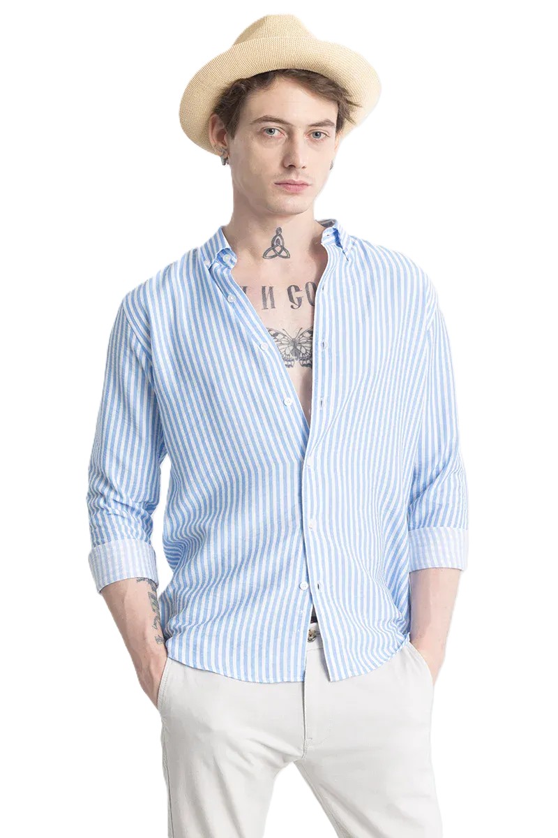 Classic Men's Slim Fit Cotton Button-Down Shirt