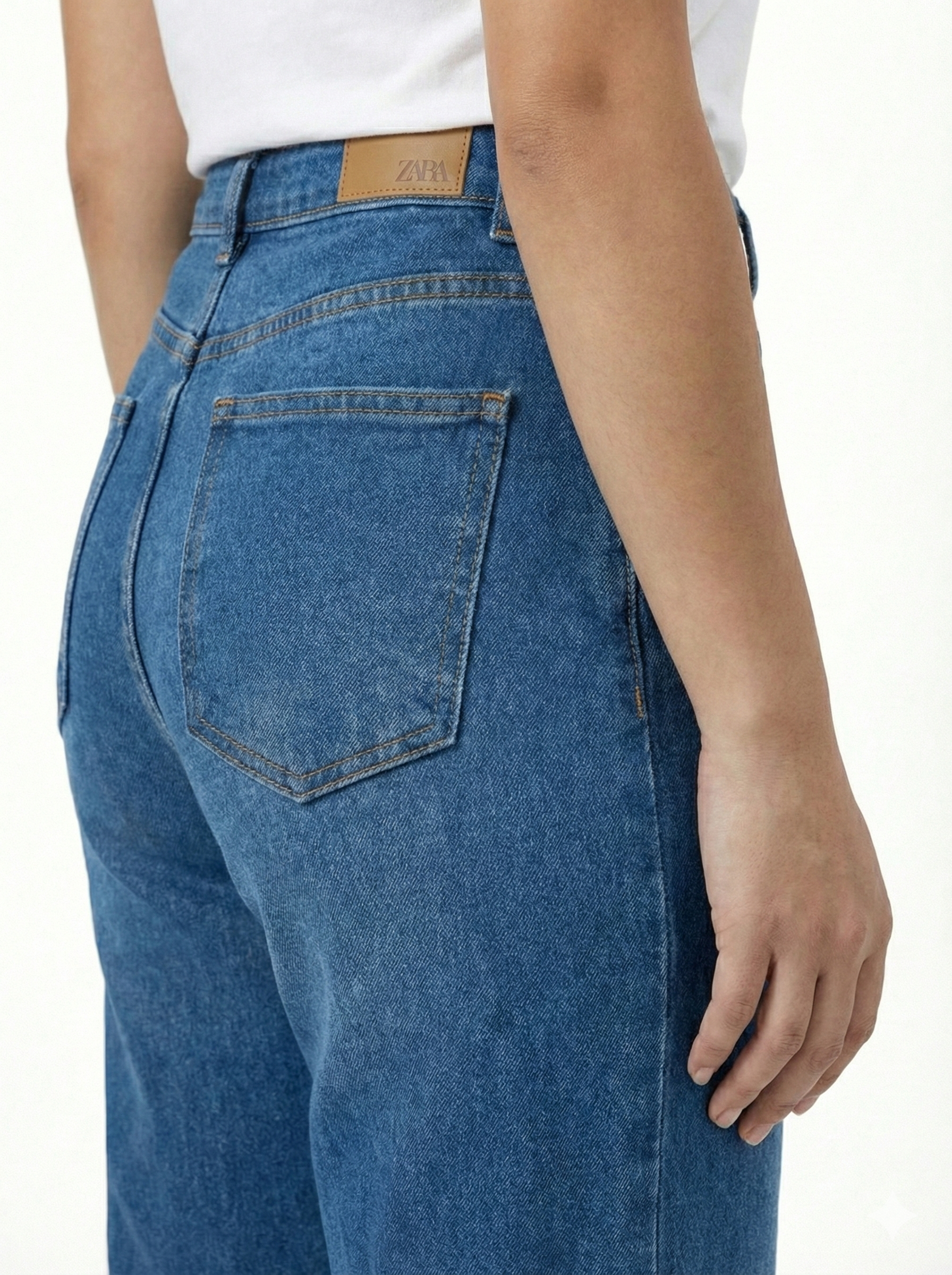 High-Waist Straight Fit Blue Jeans for Women | Classic Everyday Denim
