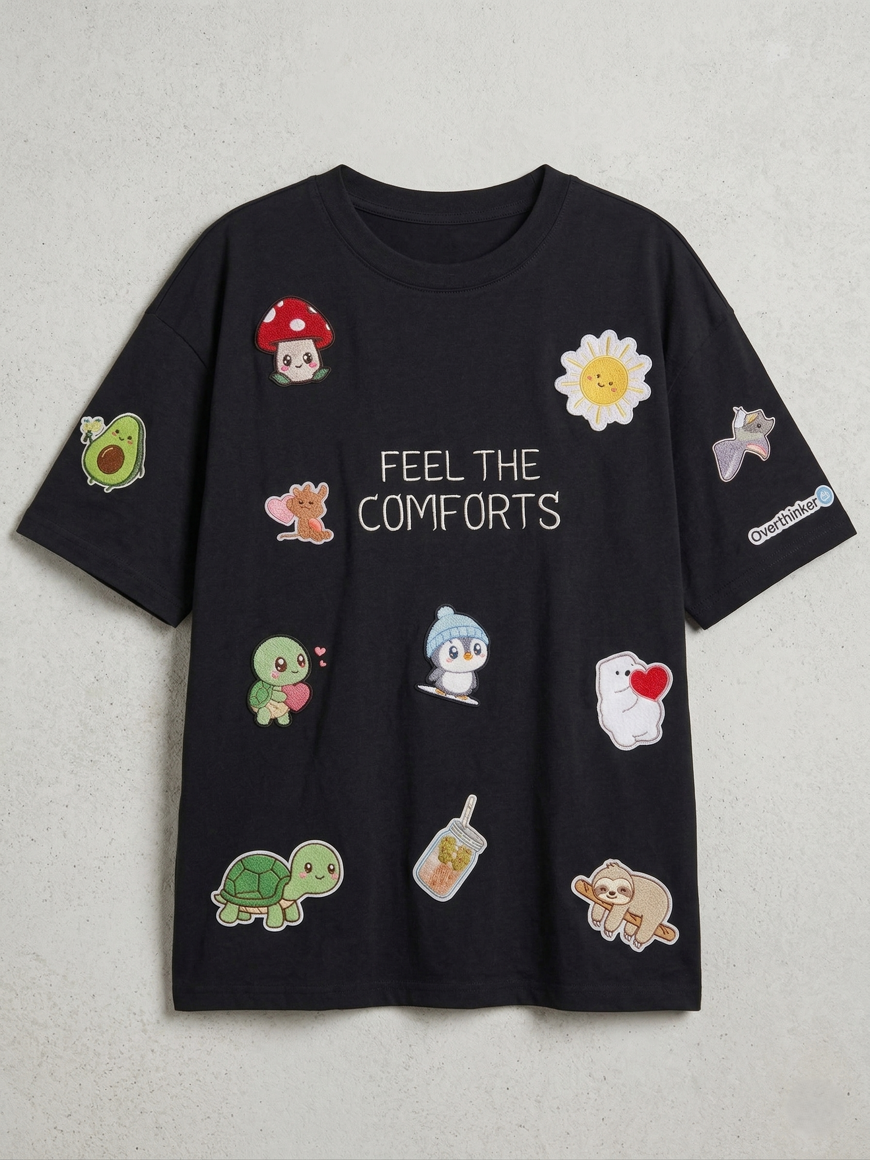 Feel the Embroidery Oversized T-Shirt for Women