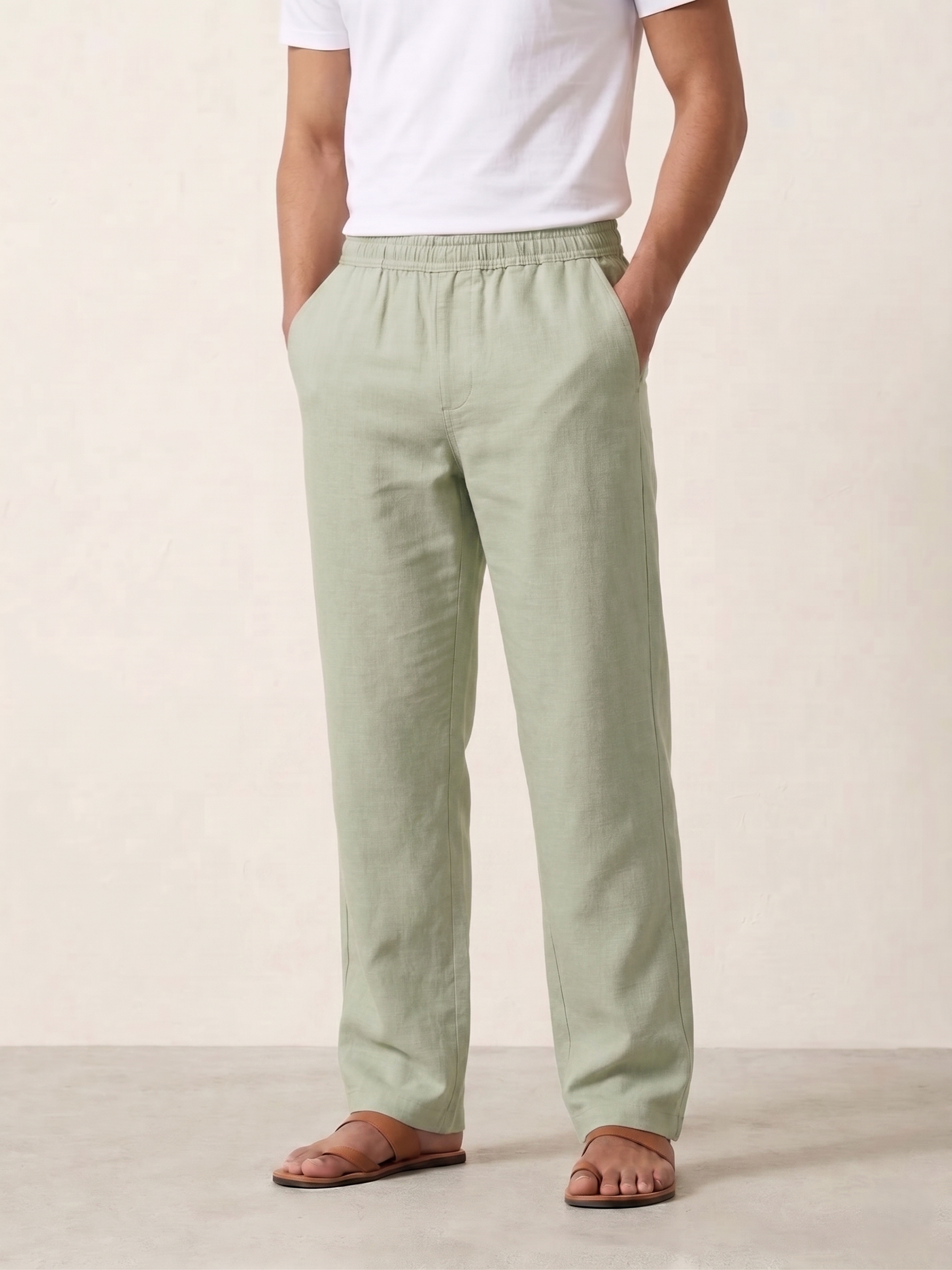 Men's Linen-Blend Pants