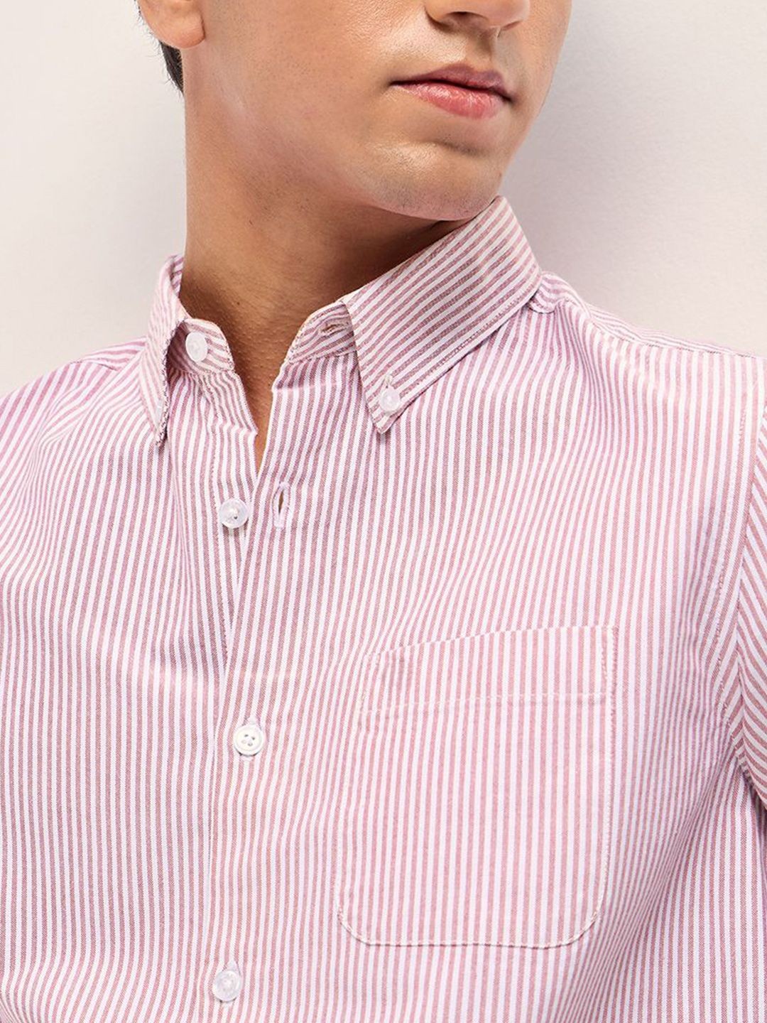 Classic Men's Slim Fit Cotton Button-Down Shirt