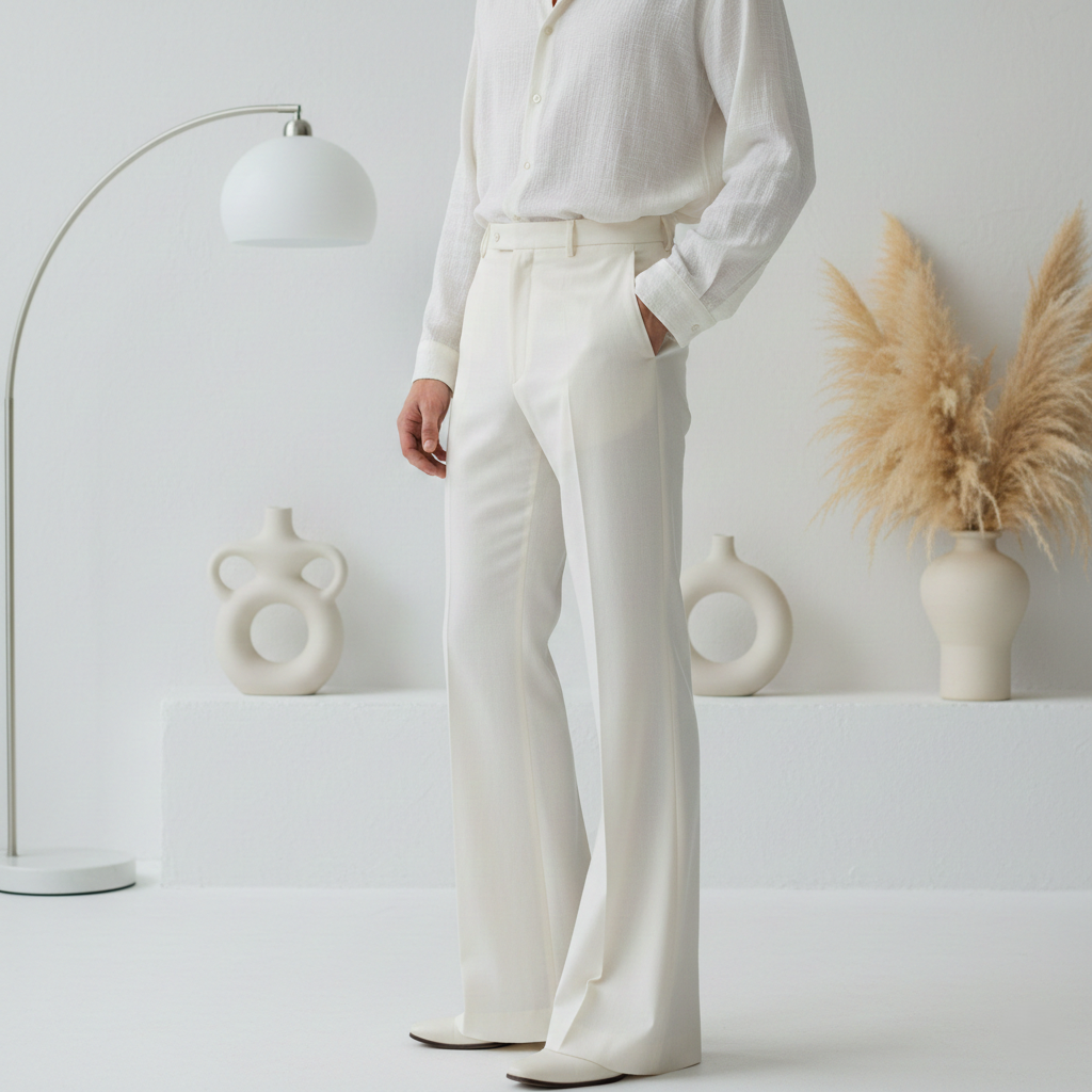 Comforts Formal Bellbottom Lycra Pant for Men