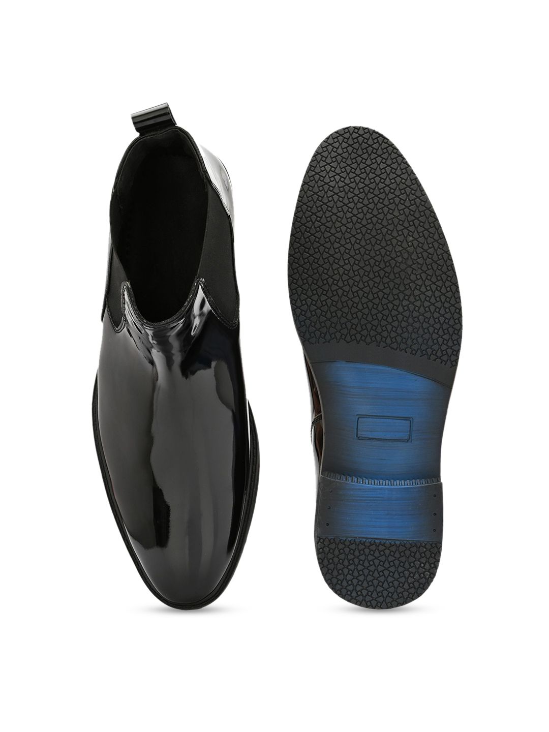 Men's Patent Slim-Heeled Chelsea Boots