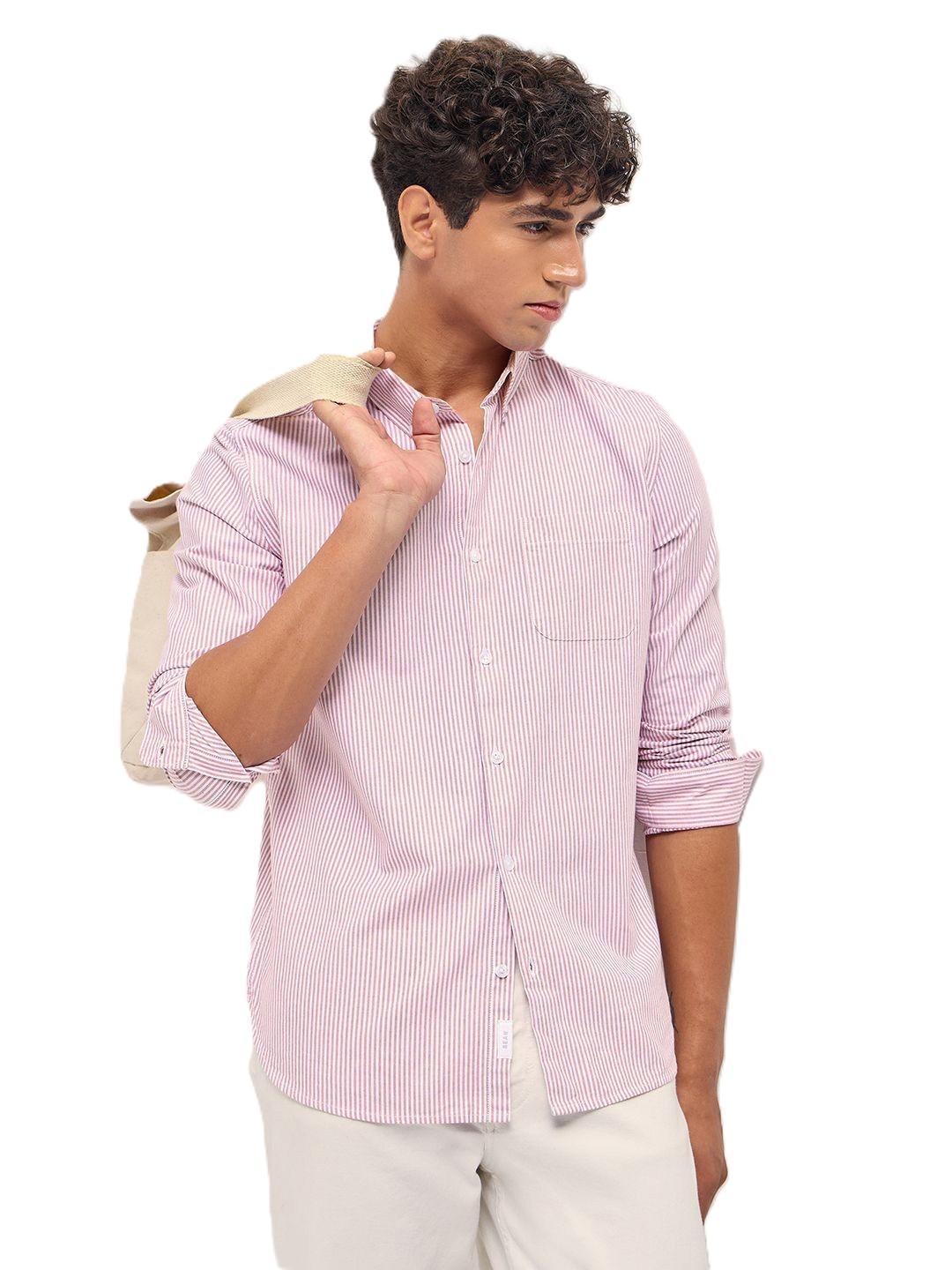 Classic Men's Slim Fit Cotton Button-Down Shirt