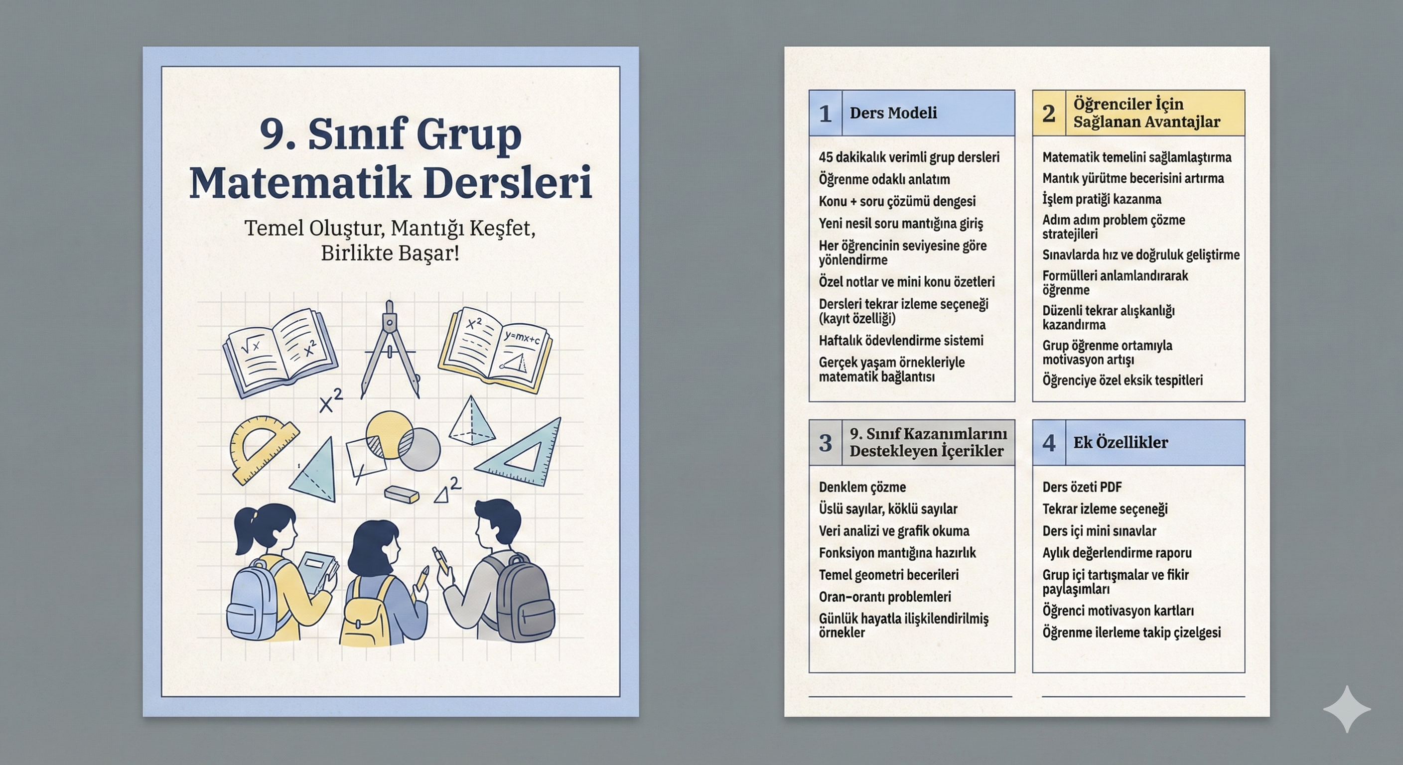 9. SINIF GRUP DERSLERİ