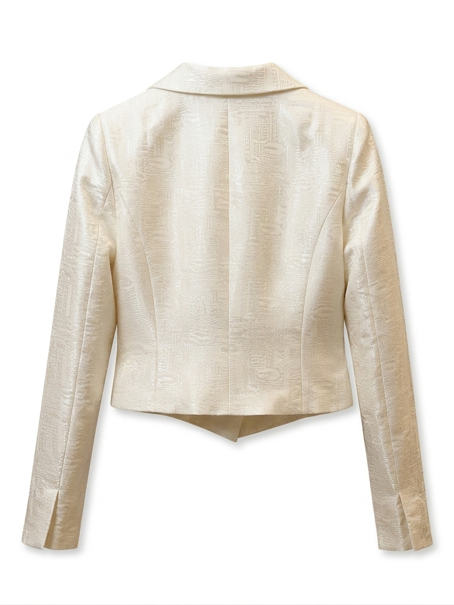 Ivory Textured Suit Blazer