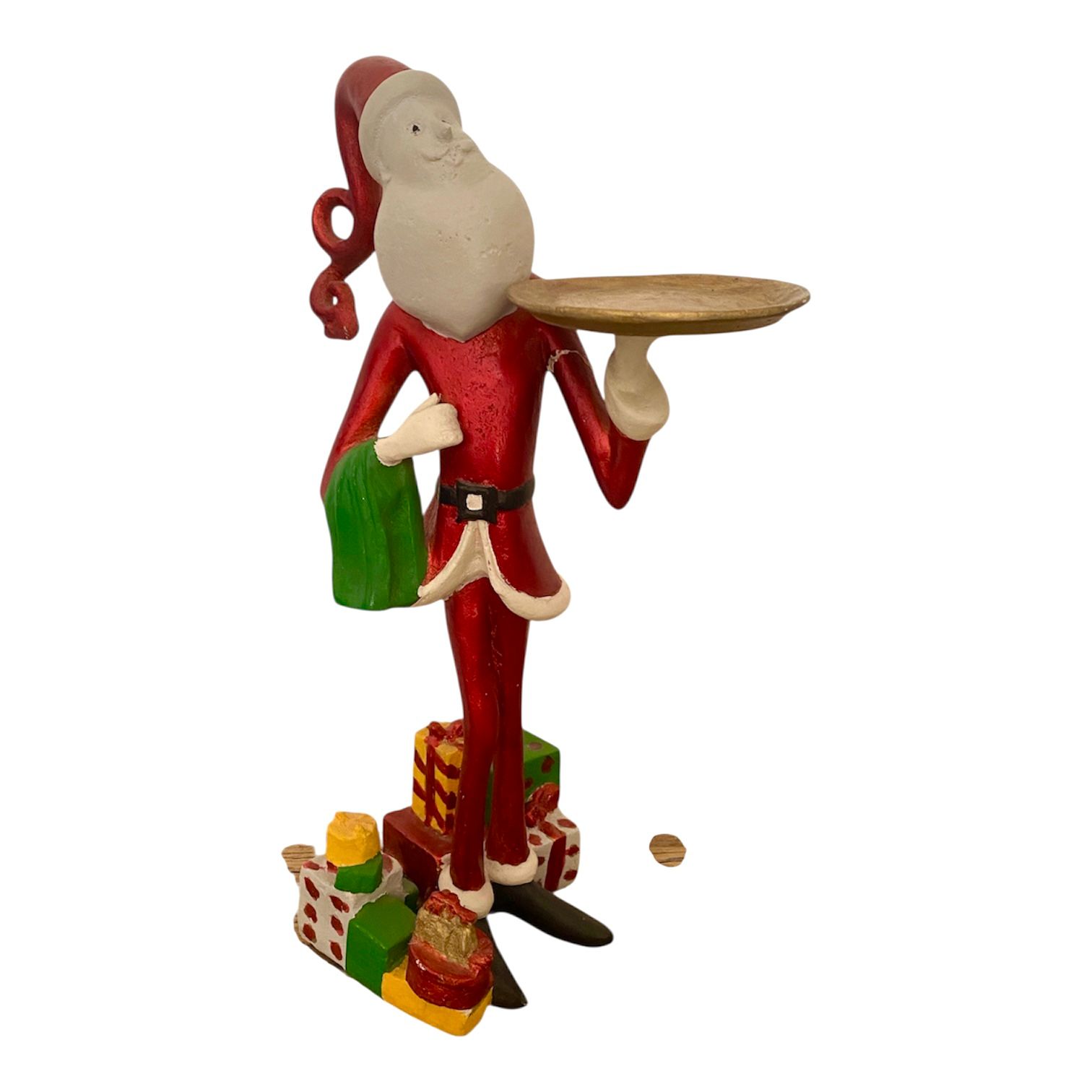 Santa Claus Decorative Tray/candle holder (ceramic)