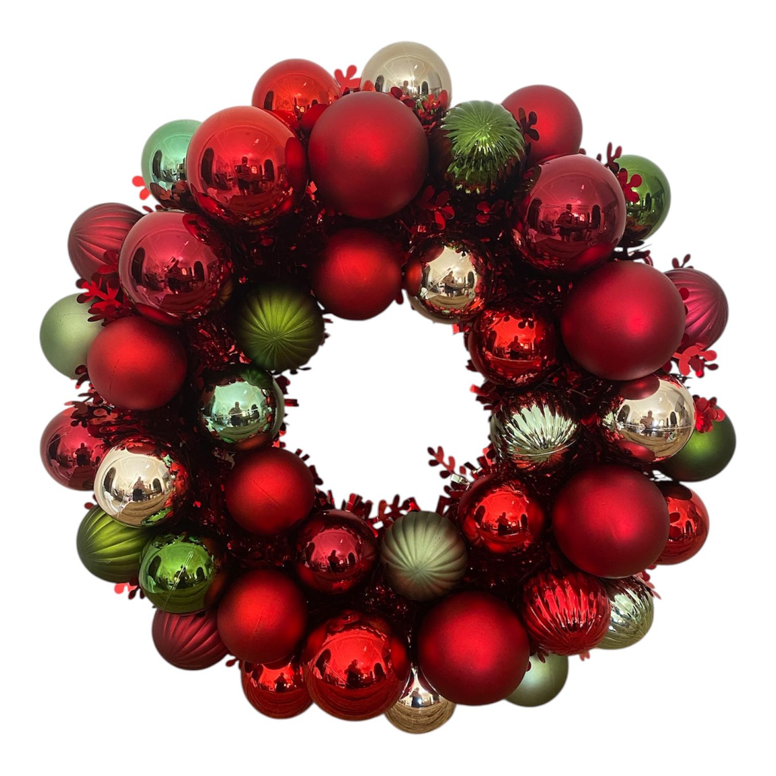 Festive Christmas Ornament Wreath