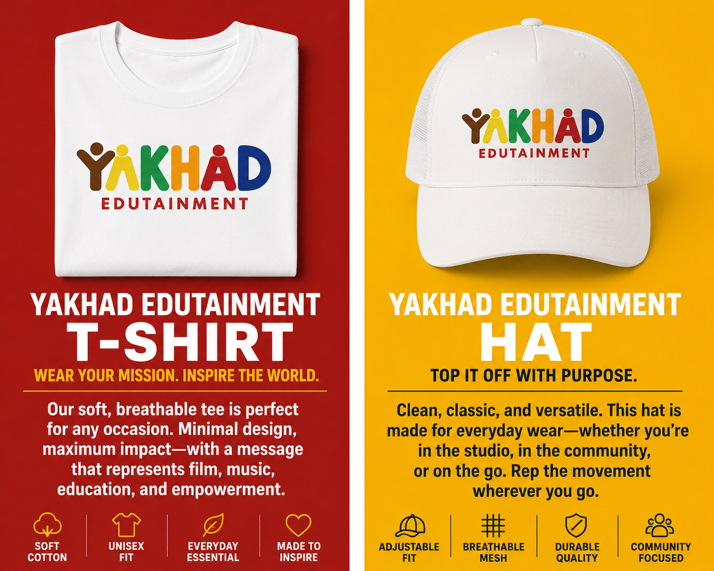 Yakhad Edutainment T-Shirt & Hat