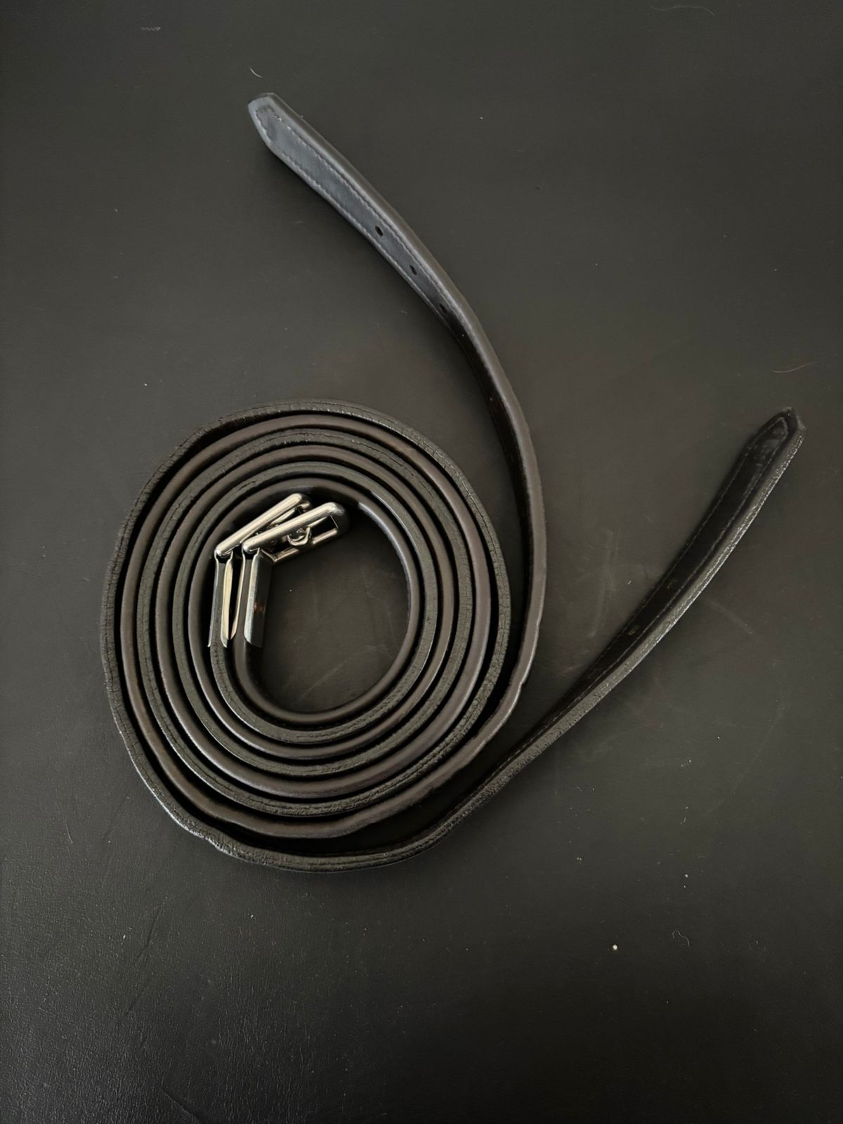 Bates stirrup leathers, 160cm, black