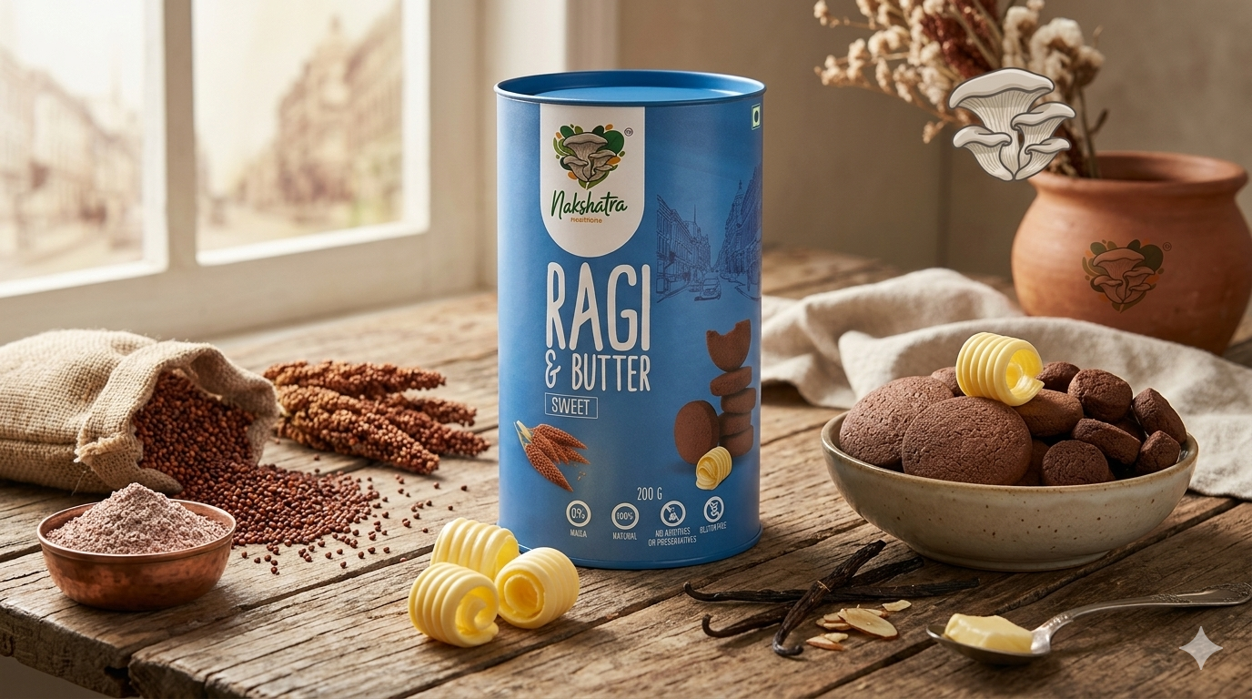 Ragi & Butter Sweet Cookies