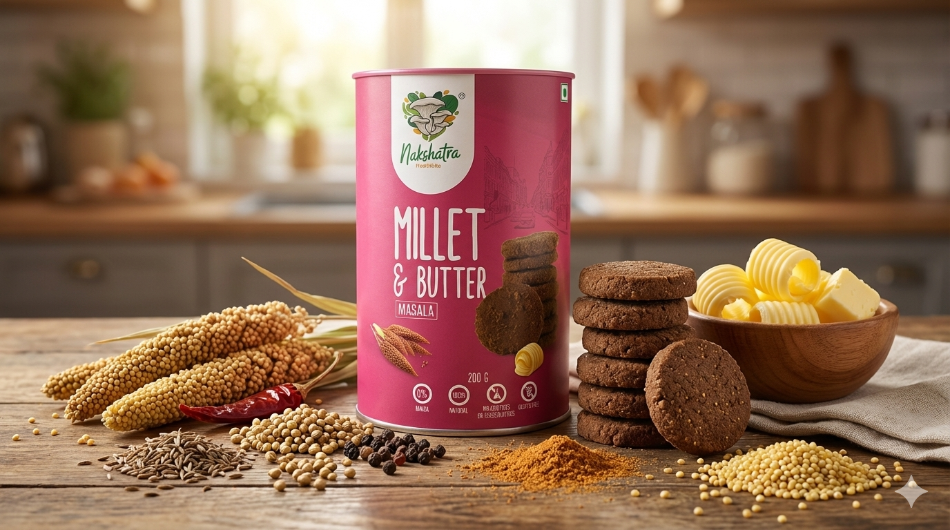 Millet & Butter Masala Cookies