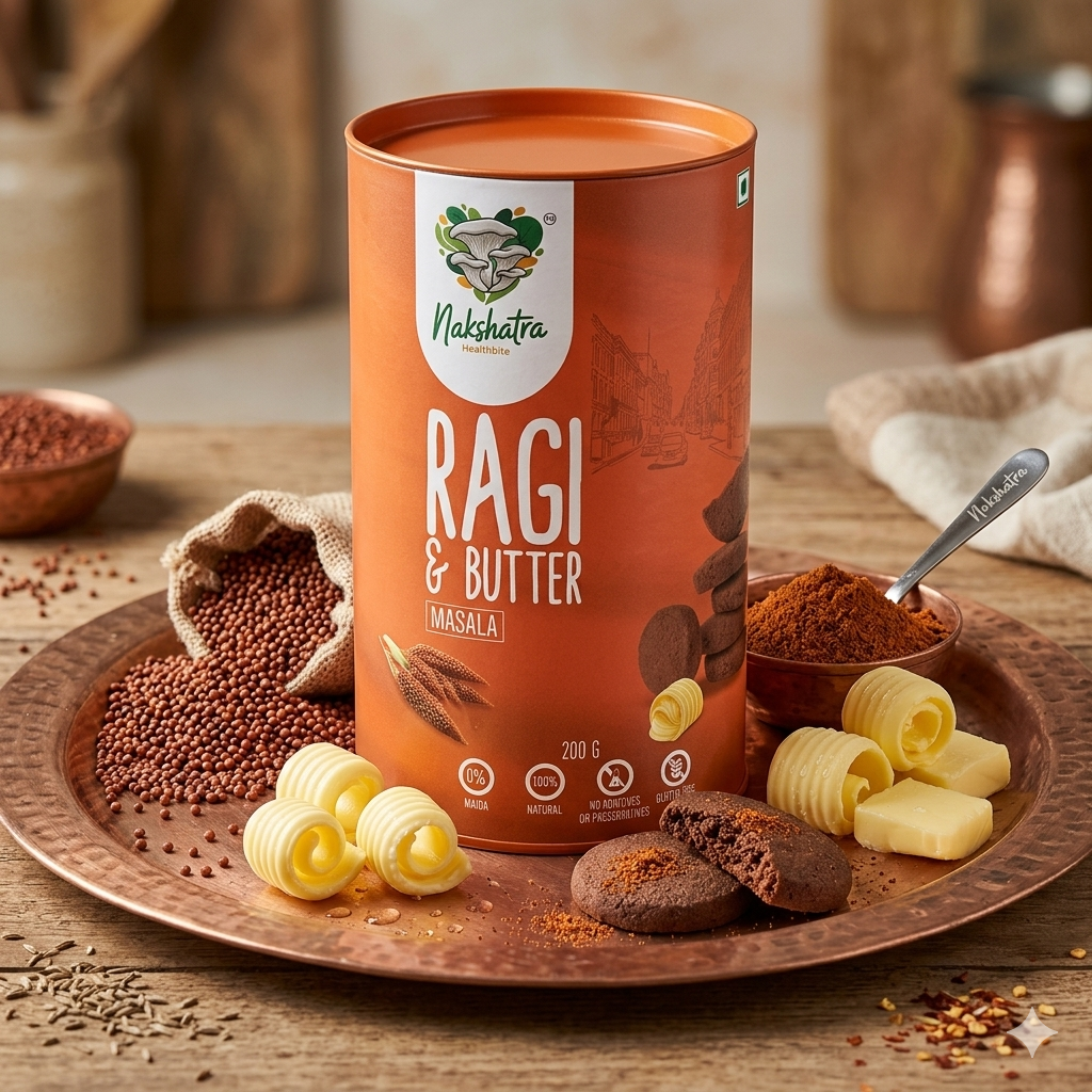 Ragi & Butter Masala Cookies