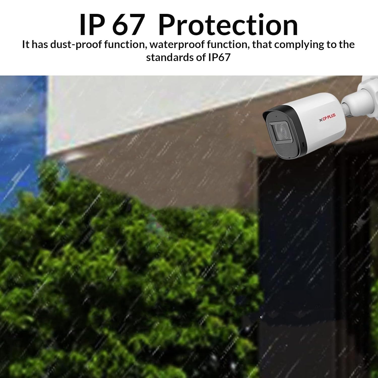 CP Plus 2.4MP Full HD Outdoor Bullet Security Camera | 30 Mtr IR Night Vision | IP67 Weatherproof | Clear Night View (White)