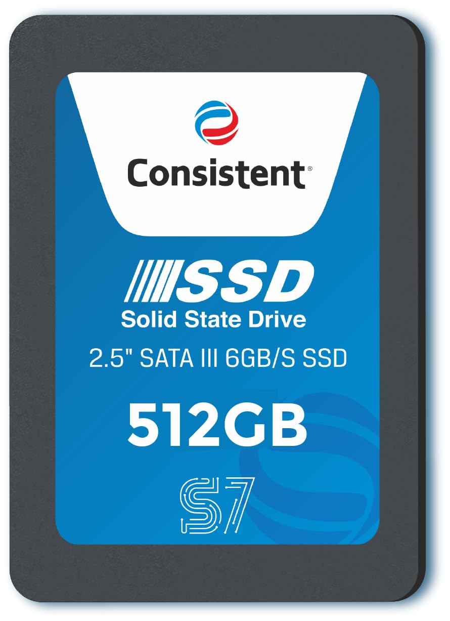 Consistent S7 Series 2.5" SATA III Internal Solid State Drive (SSD) - 128GB | 256GB | 512GB | 1TB
